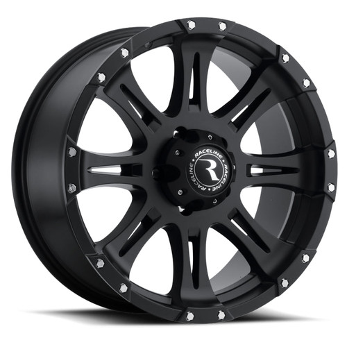 Main image for Raceline 981 Raptor 20x9in / 6x139.7 BP / 30mm Offset / 106.1mm Bore - Satin Black Wheel