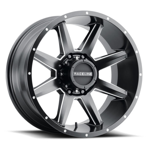 Main image for Raceline 954M Stryker 22x12in / 6x139.7 BP / -44mm Offset / 106.1mm Bore- Satin Black & Milled Wheel