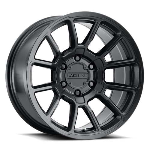 Main image for Raceline 950B Gauge 17x8.5in / 5x139.7 BP / 0mm Offset / 106.5mm Bore - Satin Black Wheel