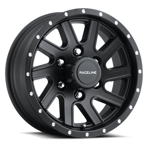 Main image for Raceline 820MB Twisted 16x6in / 8x165.1 BP / 0mm Offset / 4.90mm Bore - Satin Black Wheel