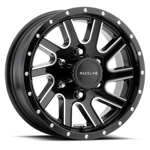 Main image for Raceline 820M Twisted 15x6in / 6x139.7 BP / 0mm Offset / 4.25mm Bore - Black & Machined Wheel