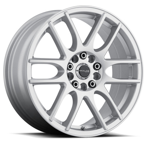Main image for Raceline 141S Mystique 18x7.5in / 5x100/5x114.3 BP / 42mm Offset / 72.62mm Bore - Gloss Silver Wheel