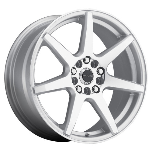 Main image for Raceline 131S Evo 18x7.5in / 5x108/5x114.3 BP / 42mm Offset / 72.62mm Bore - Silver & Machined Wheel