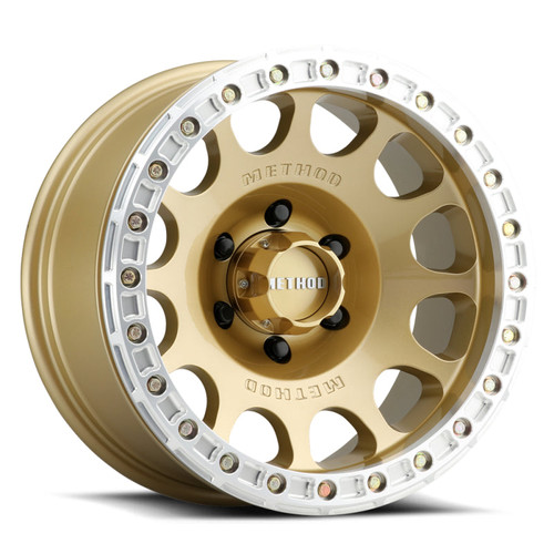 Main image for Method MR105 Beadlock 17x9 -38mm Offset 6x5.5 3.50in BS 108mm CB - Gold Wheel