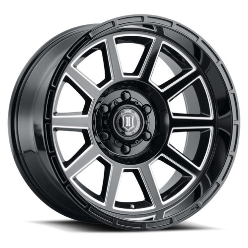 Main image for ICON Recoil 20x10 5x5 -24mm Offset 4.5in BS Gloss Black Milled Spokes Wheel