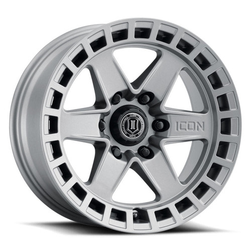 Main image for ICON Raider 17x8.5 6x120 0mm Offset 4.75in BS Titanium Wheel Main image for ICON Raider 17x8.5 6x120 0mm Offset 4.75in BS Titanium Wheel
