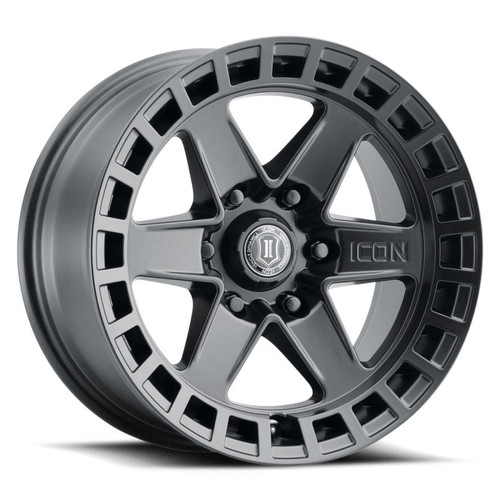 Main image for ICON Raider 17x8.5 6x120 0mm Offset 4.75in BS Satin Black Wheel Main image for ICON Raider 17x8.5 6x120 0mm Offset 4.75in BS Satin Black Wheel