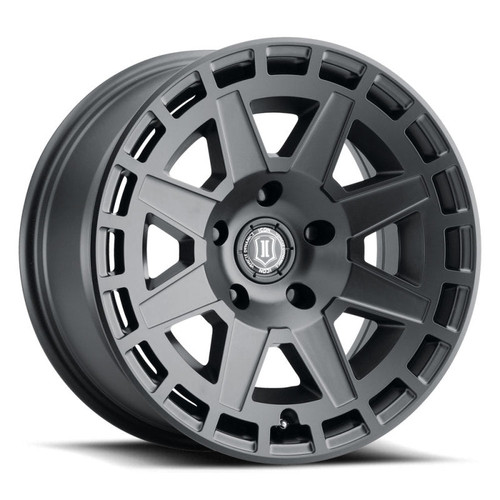 Main image for ICON Compass 17x8.5 5x5 -6mm Offset 4.5in BS Satin Black Wheel Main image for ICON Compass 17x8.5 5x5 -6mm Offset 4.5in BS Satin Black Wheel