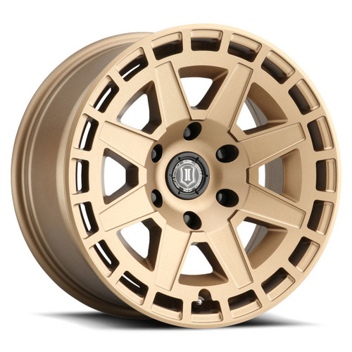 Main image for ICON Compass 17x8.5 5x5 -6mm Offset 4.5in BS Satin Brass Wheel Main image for ICON Compass 17x8.5 5x5 -6mm Offset 4.5in BS Satin Brass Wheel