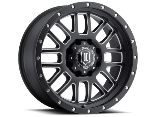 Main image for ICON Alpha 20x9 8x6.5 19mm Offset 5.75in BS 125.2mm Bore Satin Black/Milled Windows Wheel Main image for ICON Alpha 20x9 8x6.5 19mm Offset 5.75in BS 125.2mm Bore Satin Black/Milled Windows Wheel
