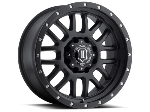 Main image for ICON Alpha 20x9 8x6.5 19mm Offset 5.75in BS 125.2mm Bore Satin Black Wheel