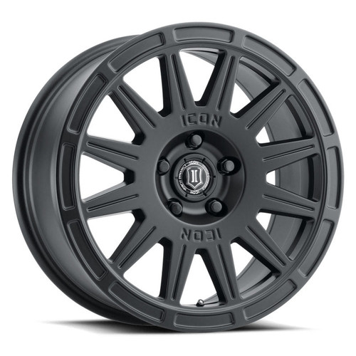 Main image for ICON Ricochet 17x8 5x4.5 38mm Offset 6in BS Satin Black Wheel