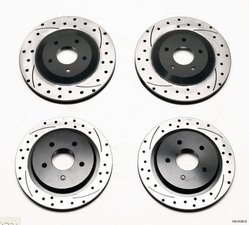 Main image for Wilwood Rotor Kit Front/Rear-Dimpled/Slotted 97-04 Corvette C5 All/ 05-13 C6 Base