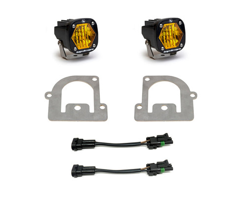 Main image for Baja Designs 21+ Ford Bronco Sport S1 WC LED Fog Pocket Light Kit - Amber