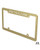 Metalcloak Gold Zinc Laser Cut License Plate Frame