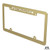 Metalcloak Gold Zinc Laser Cut License Plate Frame