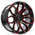 Main image for 20x10 Arena A116 Cobra Glossy Black Machine  Red Tint Wheel 5x5 (-18mm)
