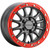 Main image for Raceline A14GR Alpha 15x7in/4x156 BP/10mm Offset/132.5mm Bore - Gunmetal & Red Ring Beadlock Wheel