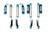 Main image for EVO SPEC KING SHOCKS 2.5" DIAMETER REMOTE RESERVOIR FOR 2.5-5" LIFTS PAIR/SET FOR WRANGLER Front and Rear Set
