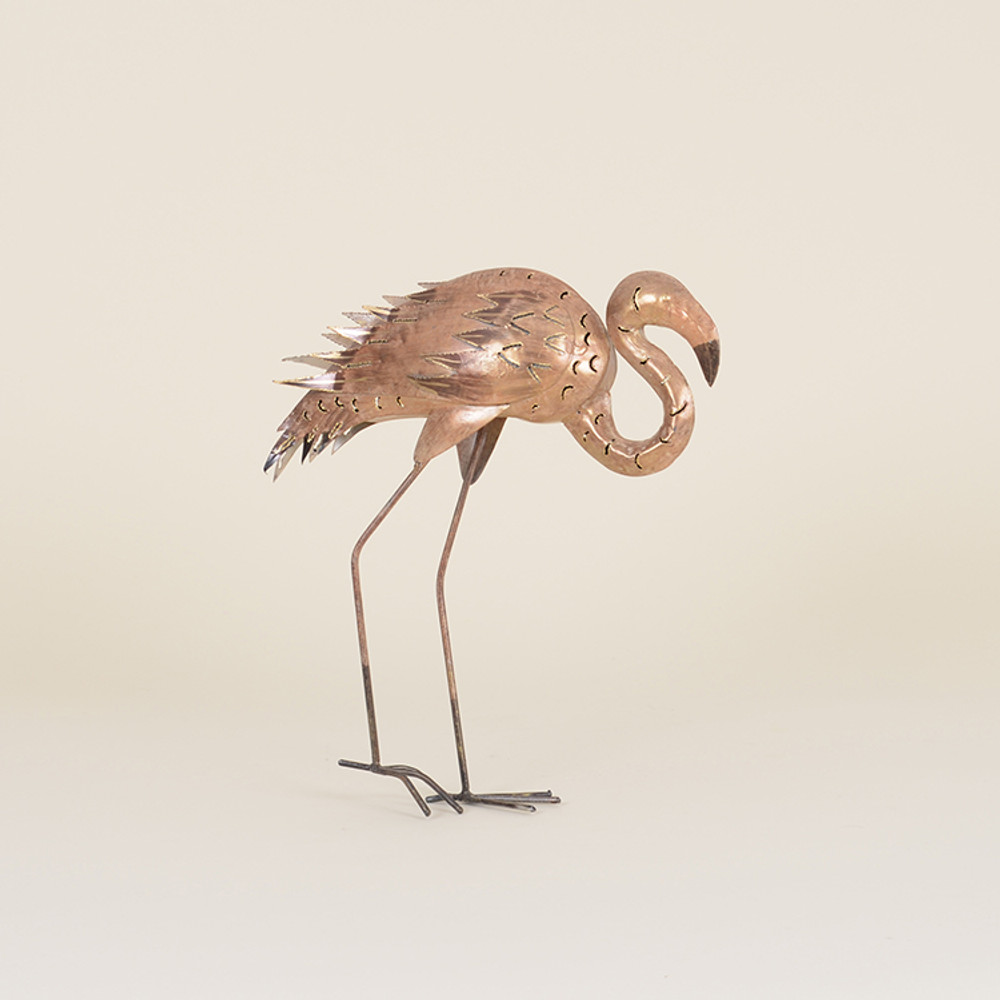17-008 Pink Metal Flamingo