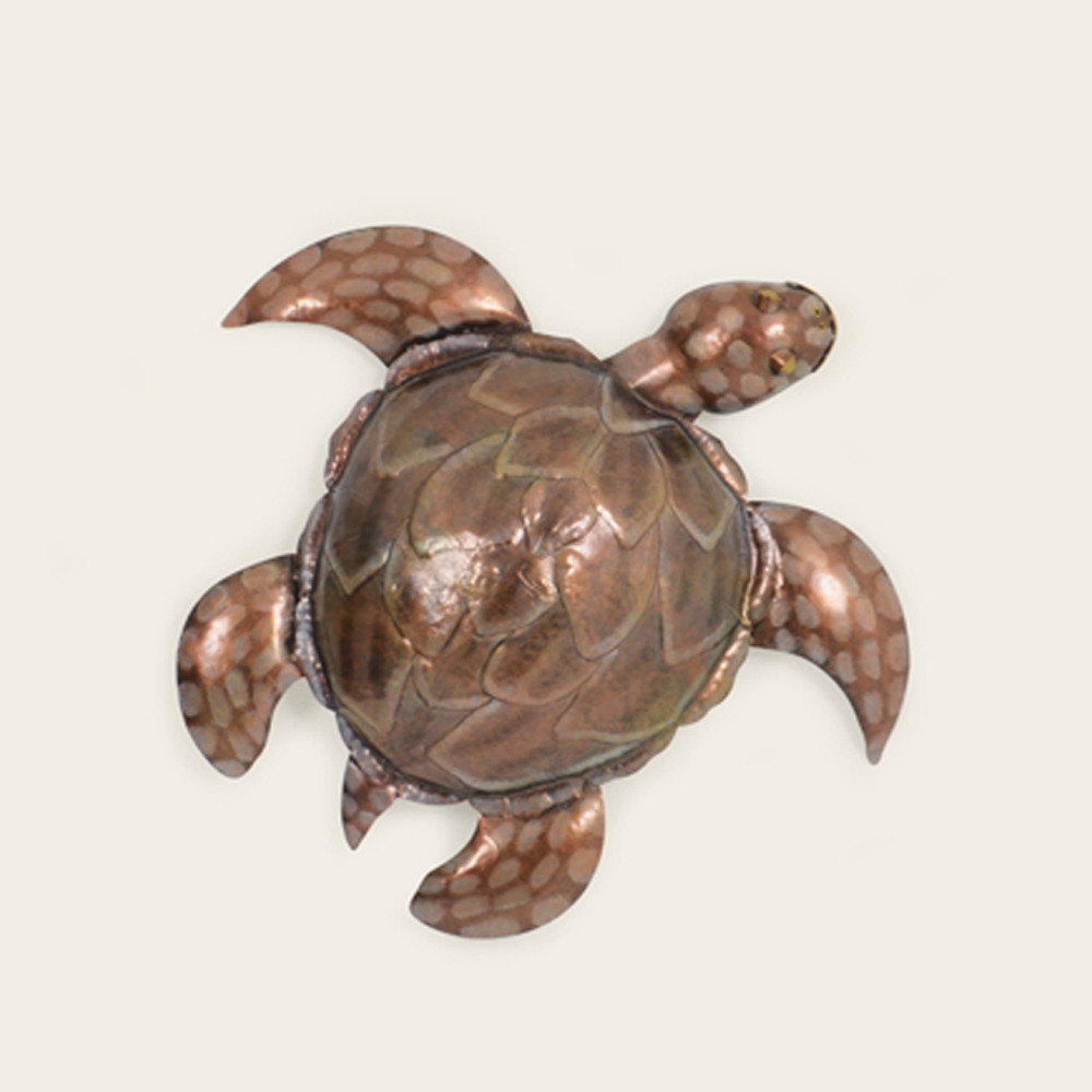 16-005 Small Metal Sea Turtle Wall Hanging - WaterMark Living™