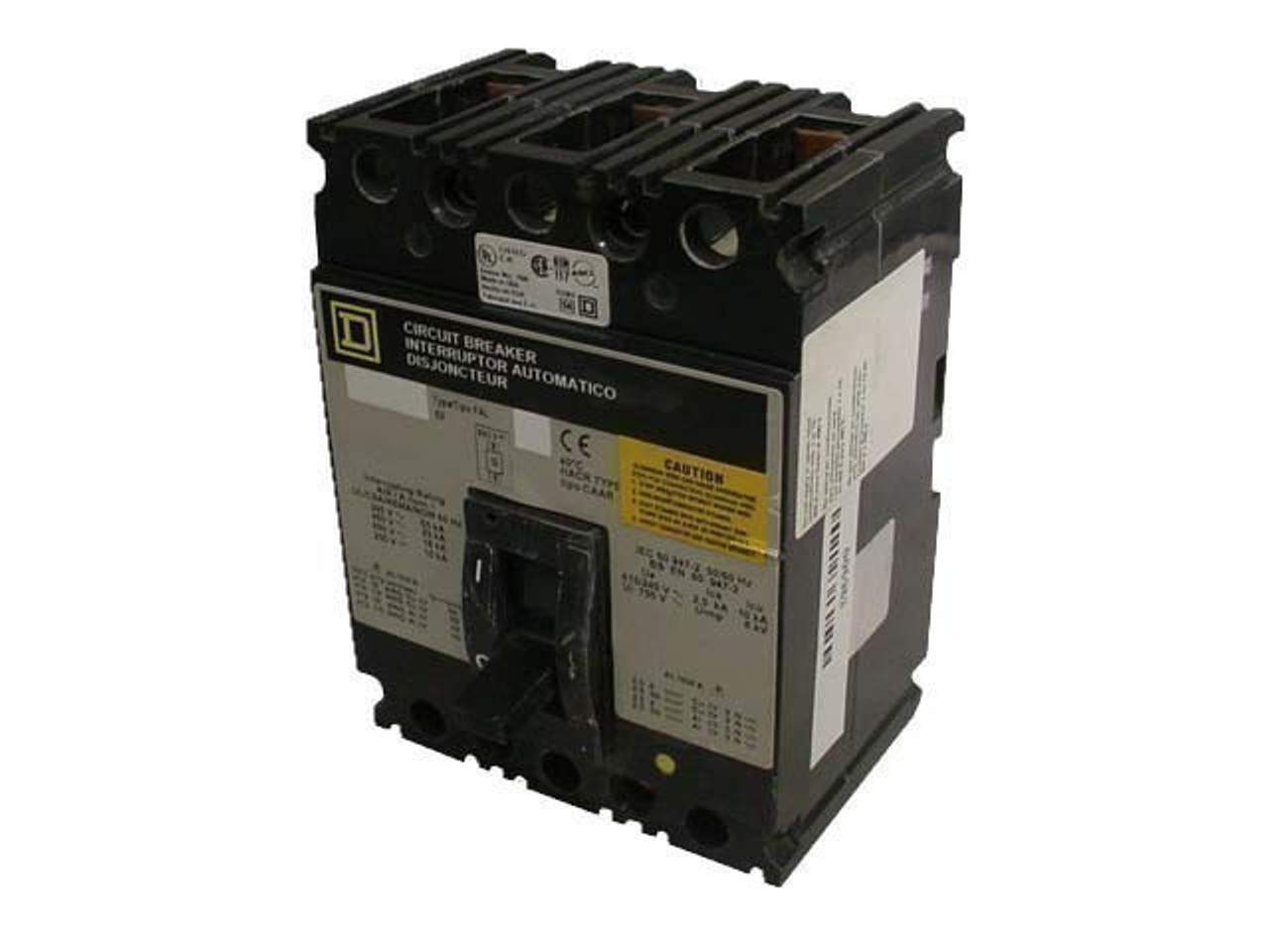 SQUARE D FAP3610018M U 100A 600V 3 USED