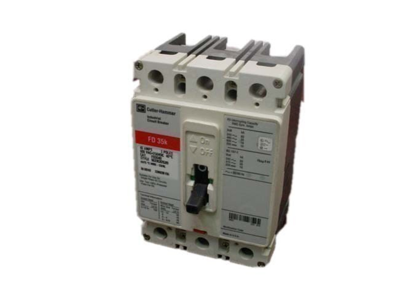 CUTLER HAMMER FD3020 U 20A 600V 3P USED Blue Label