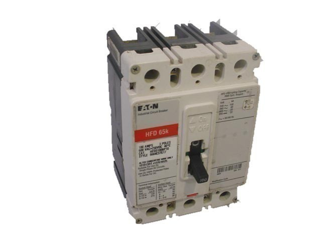 CUTLER HAMMER HFD3050 N 50A 480V 3P NEW
