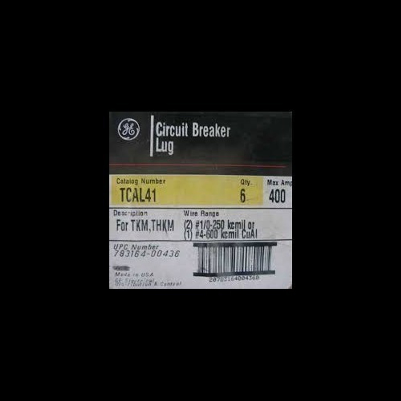 GE TCAL41 N 600V 1p TJJB NEW GE TCAL41 N 600V 1p TJJB NEW