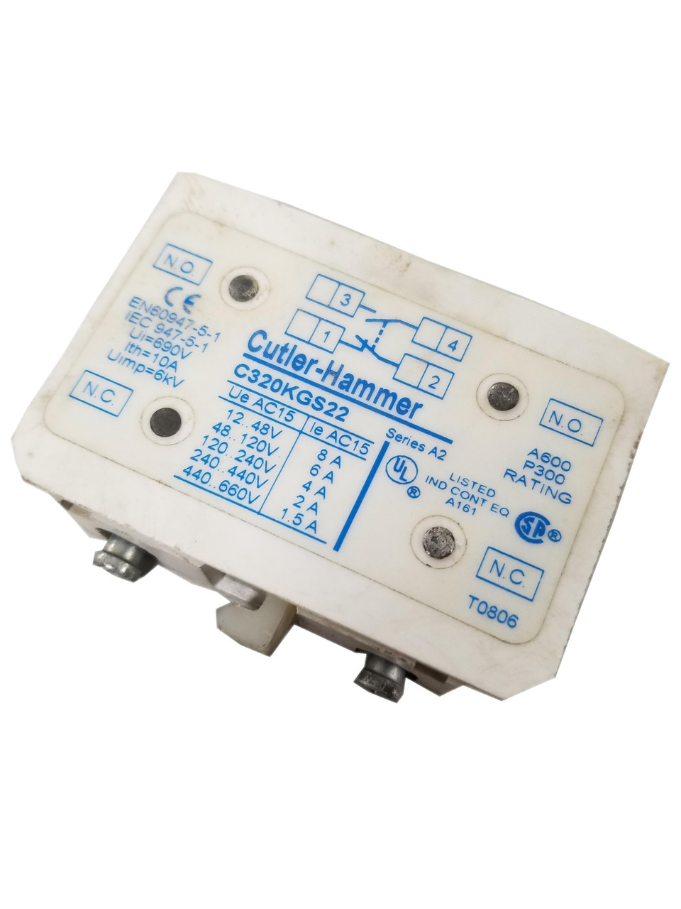 CUTLER HAMMER C320KGS22 N 10A 600V 2 NEW