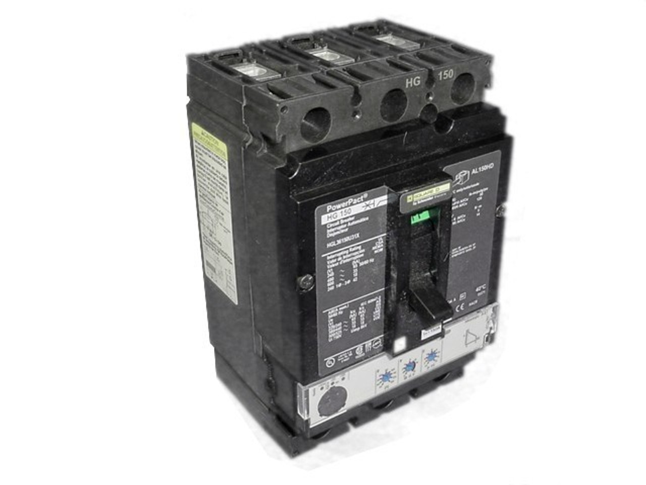 SQUARE D HDL36150U31X N 150A 600V 3 NEW LINE/LOAD LUGS LI FUNCTIONS 3.2 TRIP UNIT