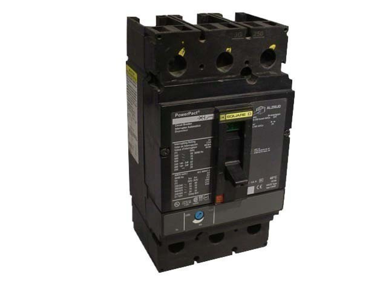 SQUARE D JJL36250U33X N 250A 600V 3 NEW LINE/LOAD LUGS LSI FUNCTIONS 3.2S TRIP UNIT