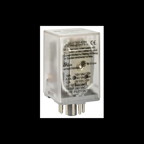 SQUARE D 8501KP12V20 N 10A 120/250V 2P 8Pins USED