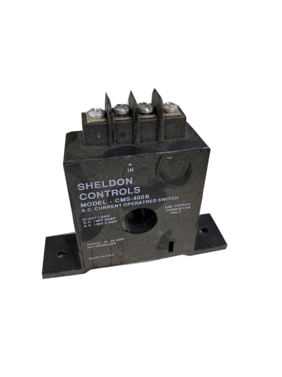 SHELDON CONTROLS CMS-400B U Cl.A.C. CURRENT OPERATED 4P 2A USED