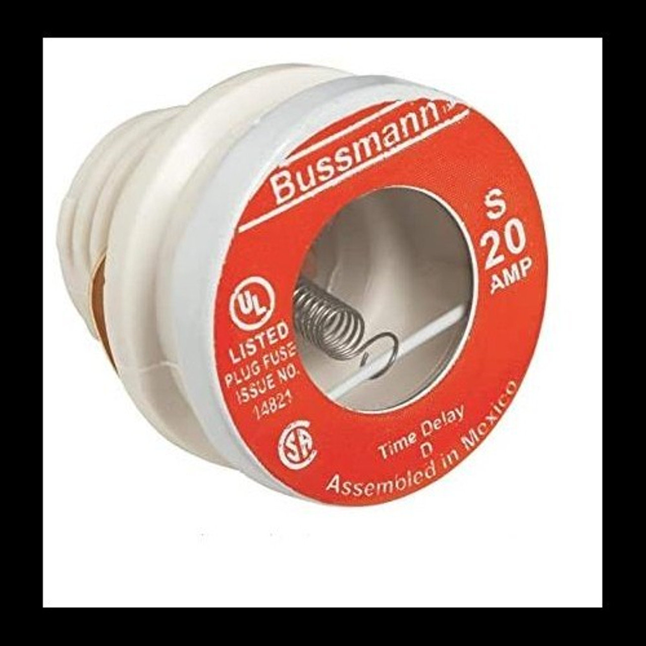BUSSMANN FUSTAT S-20 20A 125V Class S PLUG FUSE NEW