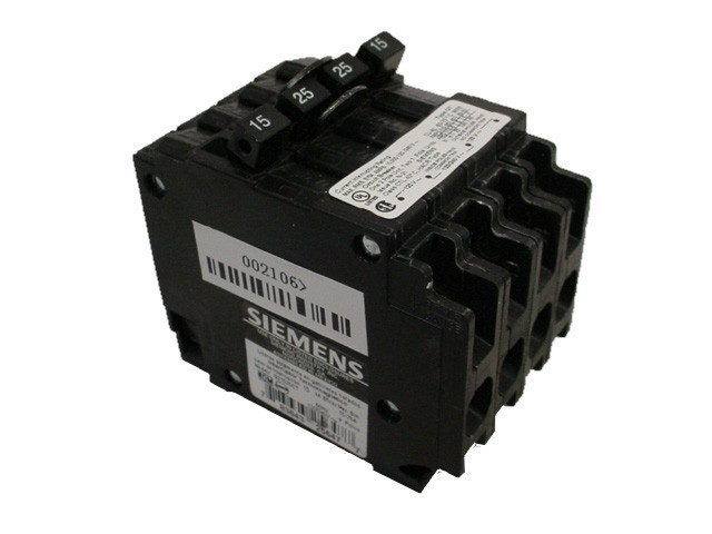 SIEMENS Q21525CT N 15/25A 240V 4P NEW QUAD