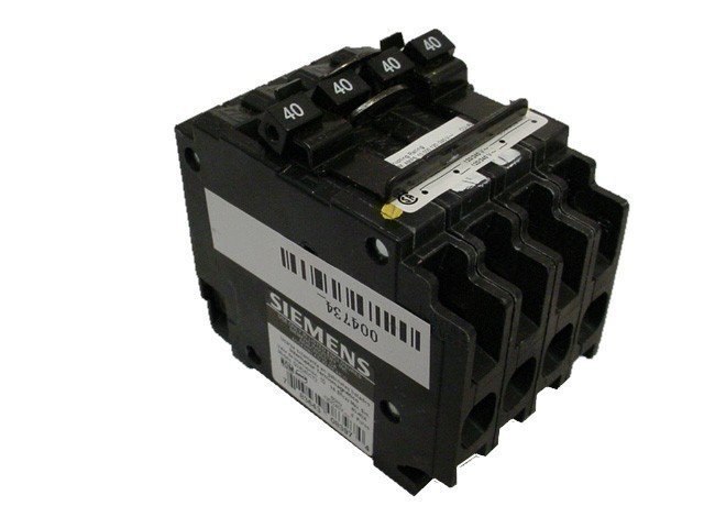 SIEMENS Q24040CT2 U 40/40A 240V 4P NEW QUAD