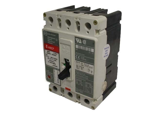 CUTLER HAMMER HMCP015E0C U 15A 600V 3P USED