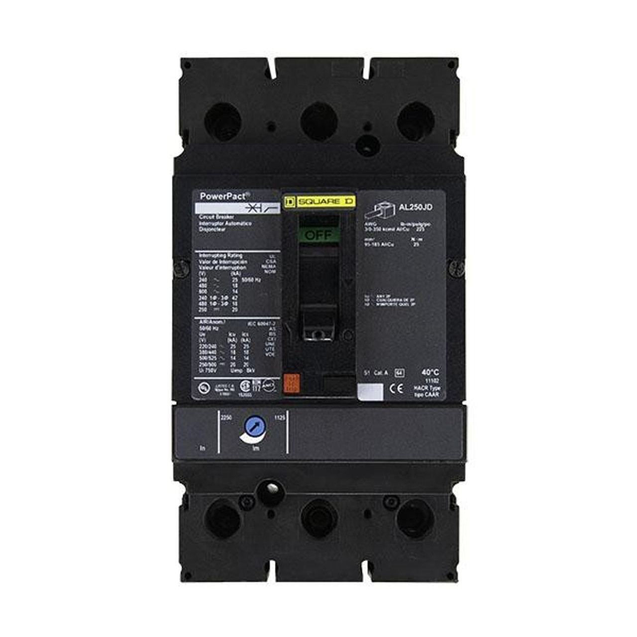 SQUARE D JGF36200 U 200A 600V 3 USED