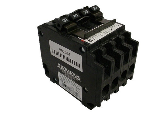 SIEMENS Q22020CT2 N 20/20A 120/240V 4P NEW QUAD