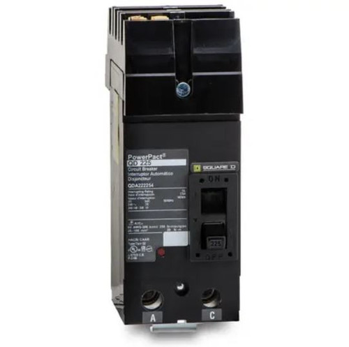 SQUARE D QDA222254 U 225A 240V 2P NEW SURPLUS BC PHASE