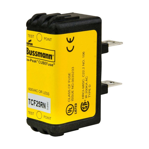 BUSSMANN TCF25RN 25A 600V Class J NEW