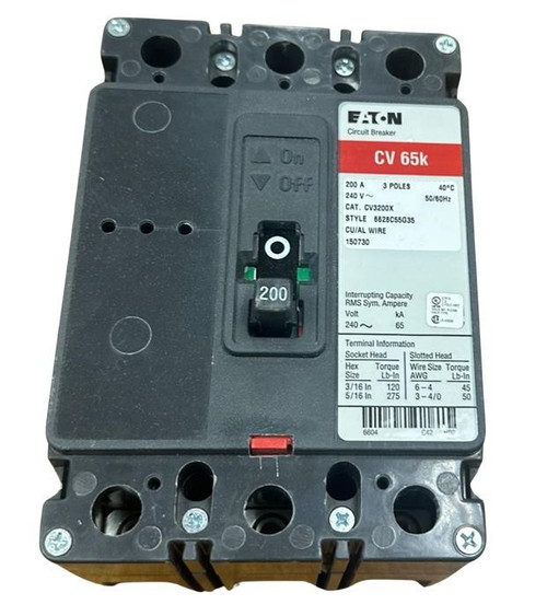 CUTLER HAMMER CV3200X NS 200A 240V 3P NEW SURPLUS