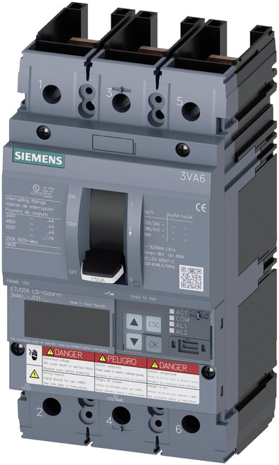 SIEMENS 3VA6115-6JP31-0AA0 N 150A 480V 3P NEW