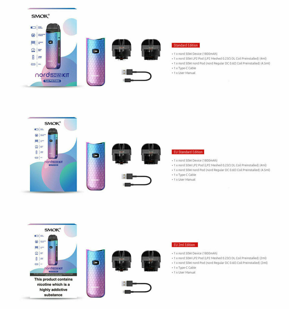 SMOK NORD 50W 1800mAh POD SYSTEM KIT