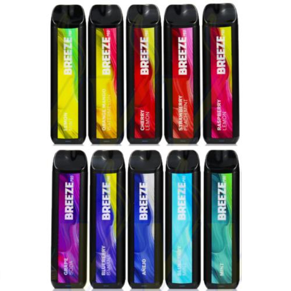 BREEZE SMOKE PRO EDITION 5percent DISPOSABLE DEVICE 6ML 2000 PUFFS - DISPLAY OF 10CT