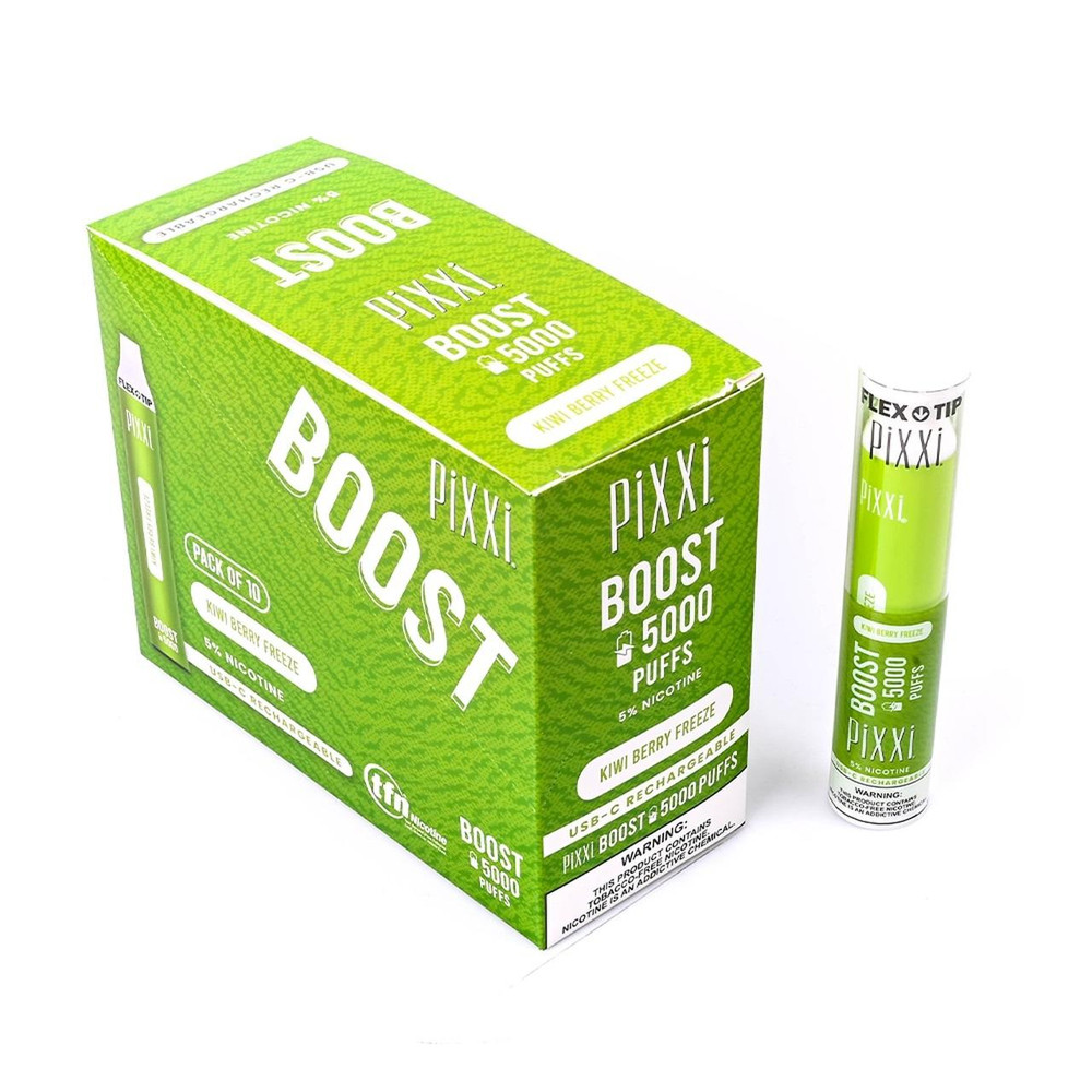 PIXXI BOOST 5percent TFN NIC 5000 PUFFS RECHARGEABLE 10ML DISPOSABLE VAPE - 10CT DISPLAY