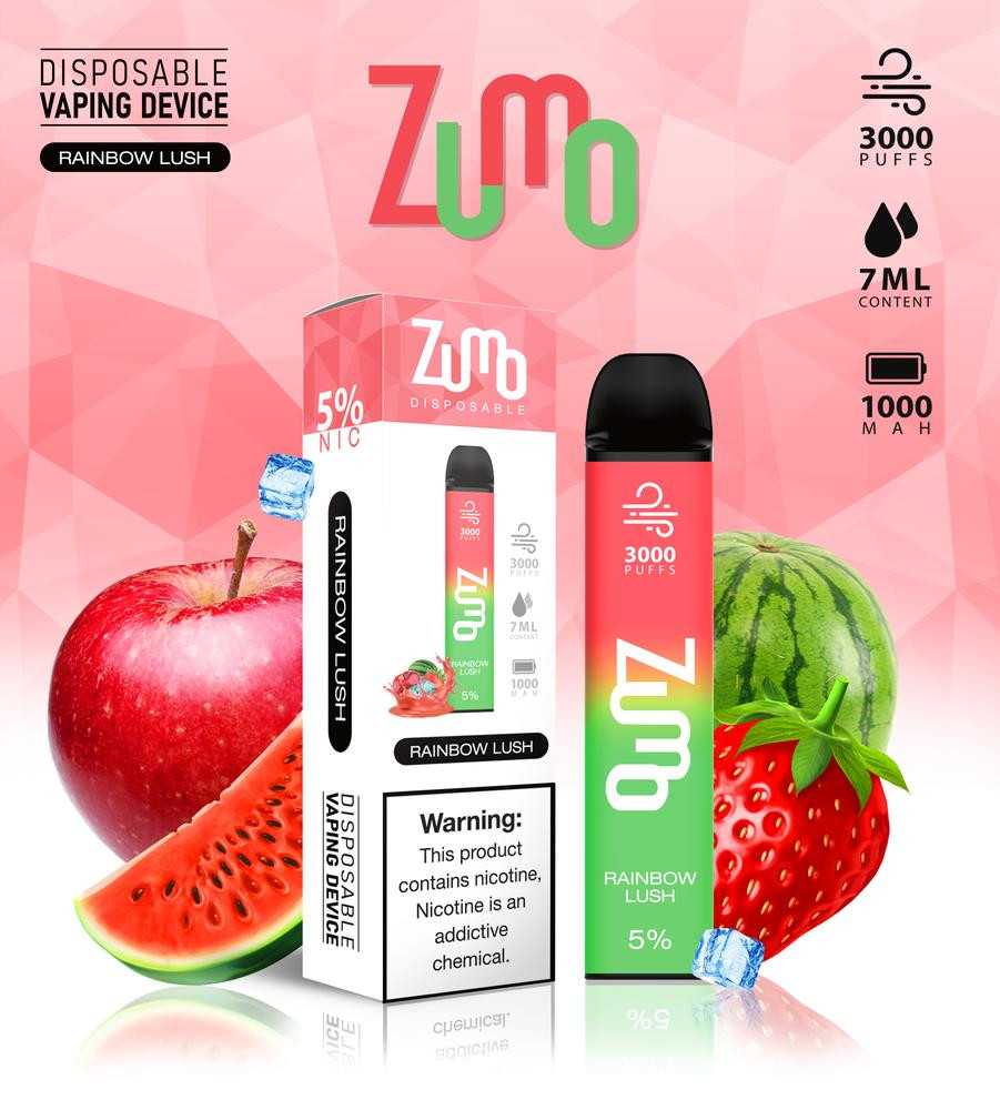 ZUMO V2 DISPOSABLE 5percent NICOTINE 7ML 3000 PUFFS - DISPLAY OF 10CT