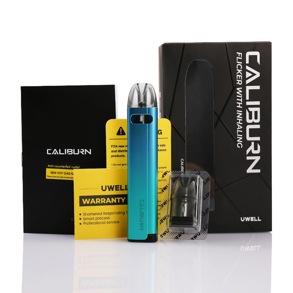 UWELL CALIBURN A2S 520mAh POD SYSTEM 2ML - 1CT