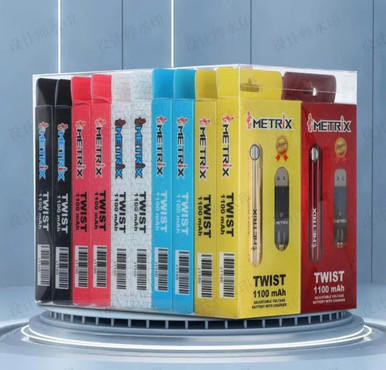METRIX TWIST BATTERY 1100mAh MIXED COLOR - DISPLAY OF 20CT